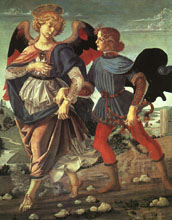 Andrea Verrocchio, Tobiasz i anio ,1480, National Gallery, Londyn