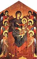 Cimabue, Dziewica z Dzieci�tkiem, Louvre