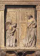 Donatello Zwiastowanie, 
Santa Croce, Florencja
