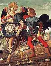 Andrea Verrocchio, Tobiasz i anio�, National Gallery, Londyn